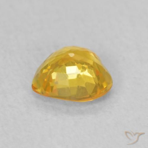 Safira Dourado médio Natural 0.44ct, Coração, VVS-VS