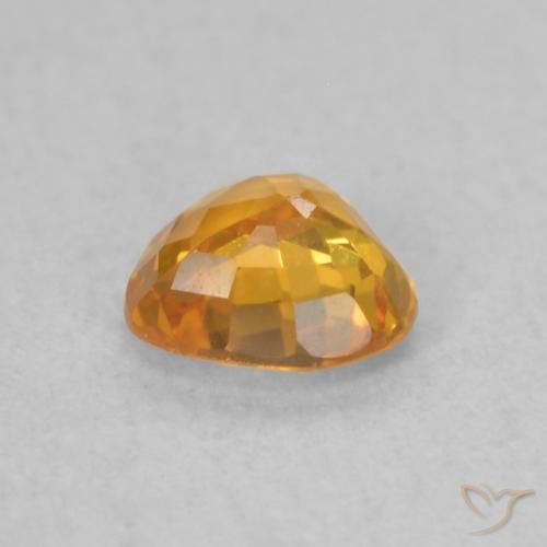 Safira Laranja escuro-dourado Natural 0.51ct, Coração, VVS-VS