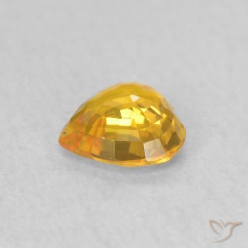 Safira Laranja-Ouro Natural 0.40ct, Coração, VVS-VS