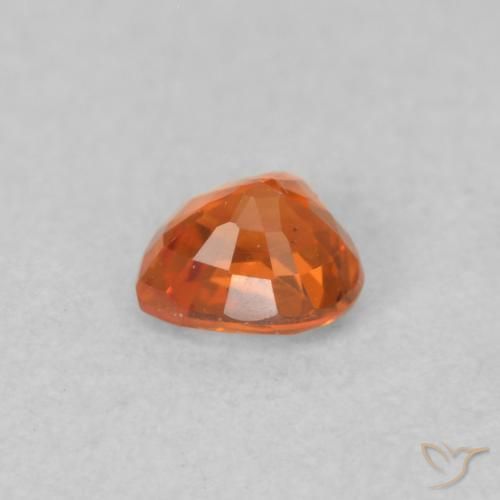 Safira âmbar laranja Natural 0.36ct, Coração, VS