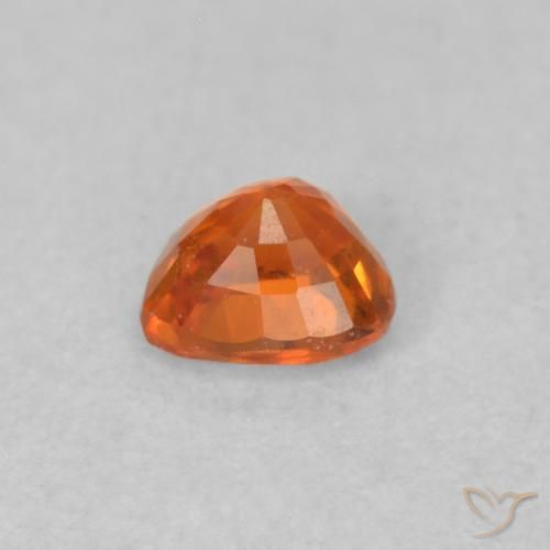 Safira fogo laranja Natural 0.39ct, Coração, VS