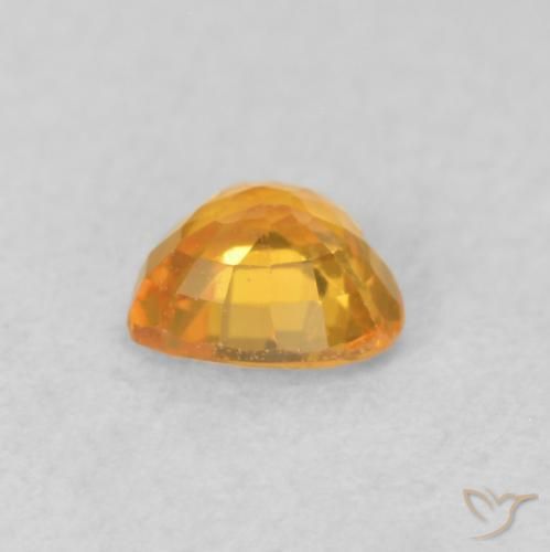 Safira damasco laranja Natural 0.39ct, Coração, VS