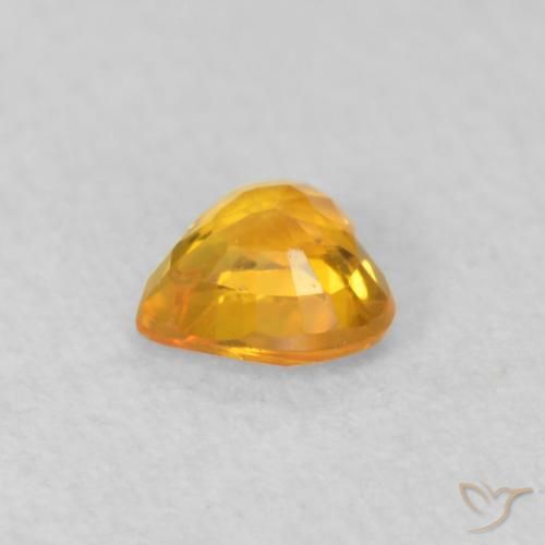 Safira damasco laranja Natural 0.35ct, Coração, VS