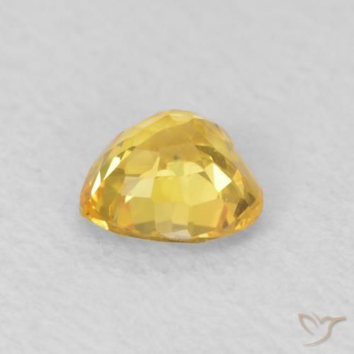 Safira amarelo médio Natural 0.48ct, Coração, VS