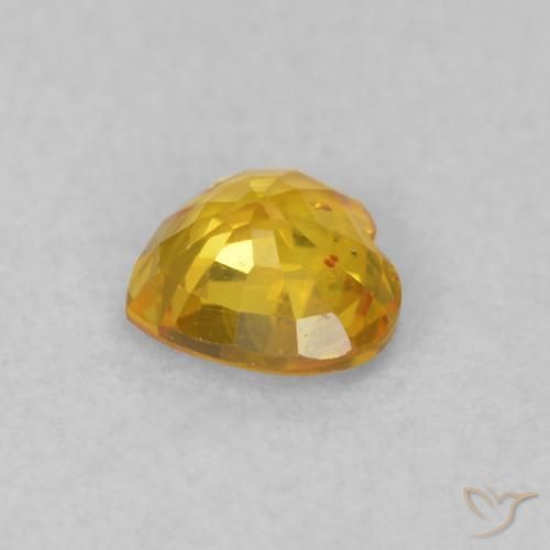 Safira Dourado Natural 0.41ct, Coração, VS