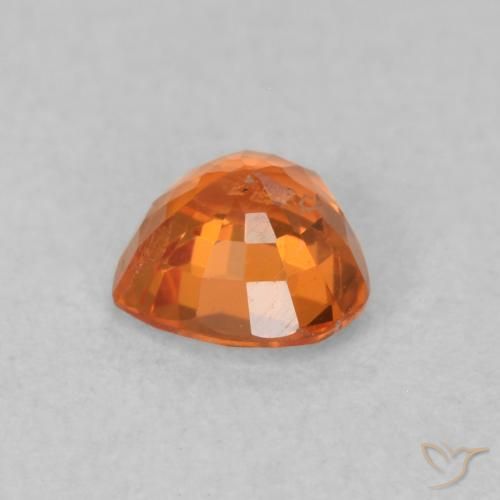 Safira fogo laranja Natural 0.48ct, Coração, VS
