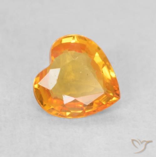 Safira Ouro Natural 0.41ct, Coração, VVS-VS