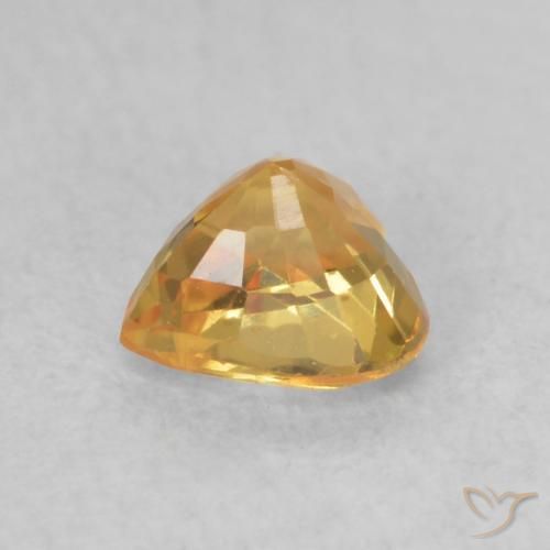 Safira Laranja-Ouro Natural 0.53ct, Coração, VVS-VS