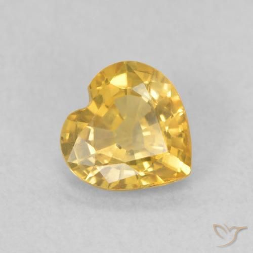 Safira Dourado Natural 0.39ct, Coração, VS