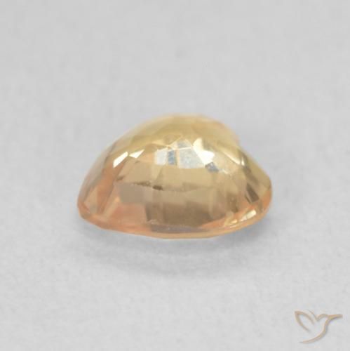 Safira Dourado Pêssego Claro Natural 0.48ct, Coração, VS