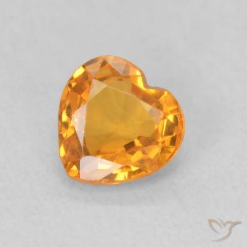 0.44ct Natural Ouro Safira, Coração, VS