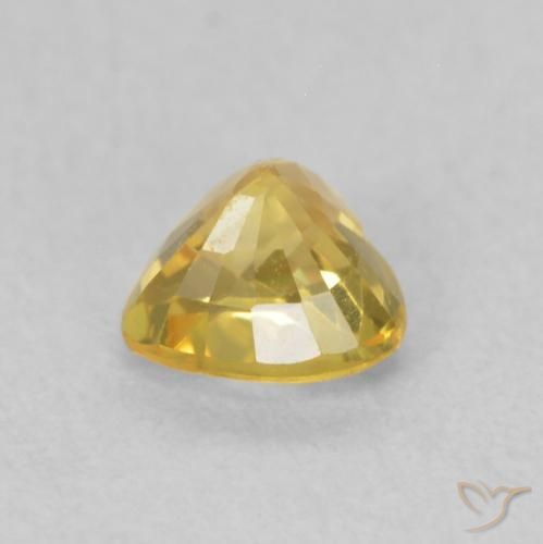 Safira Dourado médio Natural 0.52ct, Coração, VS