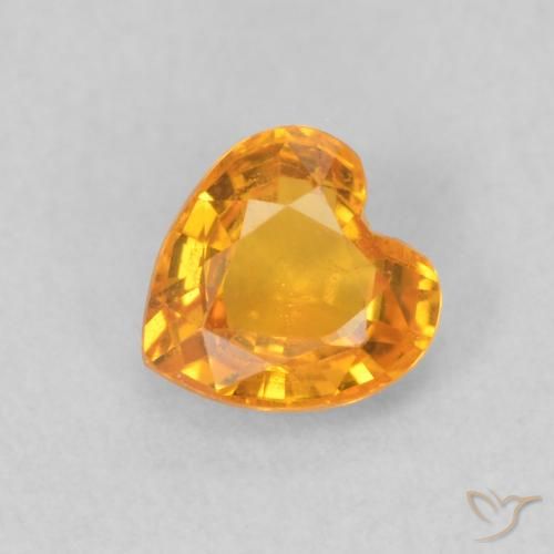0.42ct Natural Ouro Safira, Coração, VS