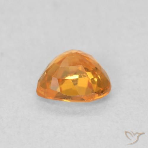 Safira Laranja Médio Natural 0.35ct, Coração, VS