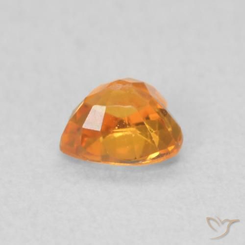 Safira damasco laranja Natural 0.38ct, Coração, VS