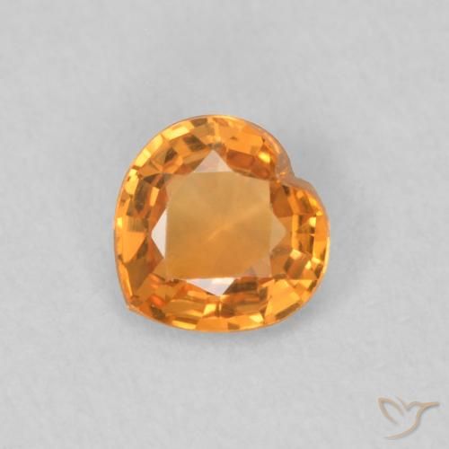 0.36ct Natural laranja marrom Safira, Coração, VVS-VS
