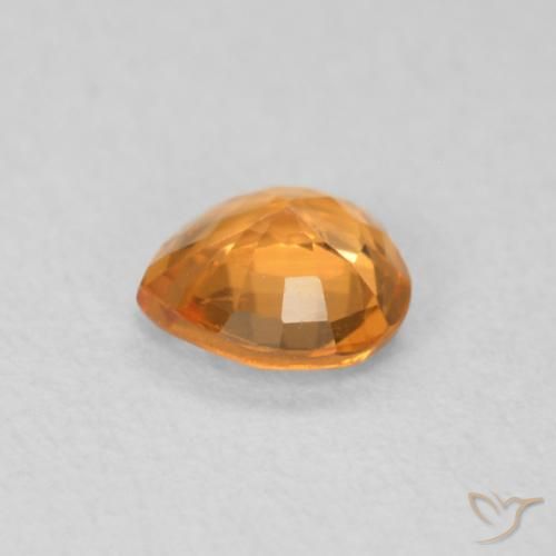 Safira laranja marrom Natural 0.36ct, Coração, VVS-VS