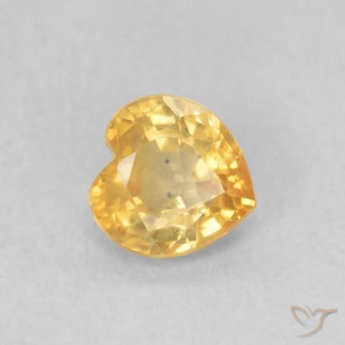 0.44ct Natural ouro brilhante Safira, Coração, VS