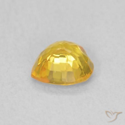Safira Dourado Natural 0.43ct, Coração, VS