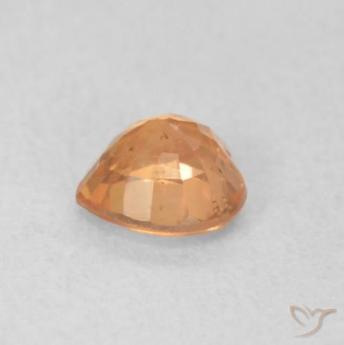 Safira Laranja brilhante Natural 0.48ct, Coração, VS