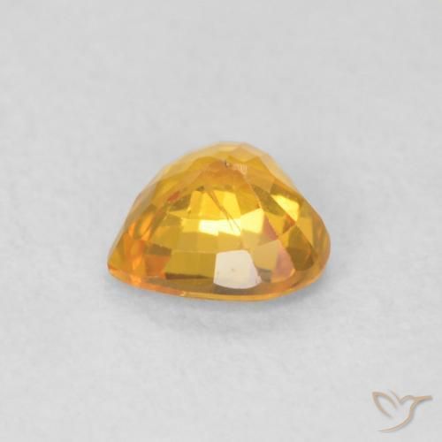 Safira damasco laranja Natural 0.48ct, Coração, VS