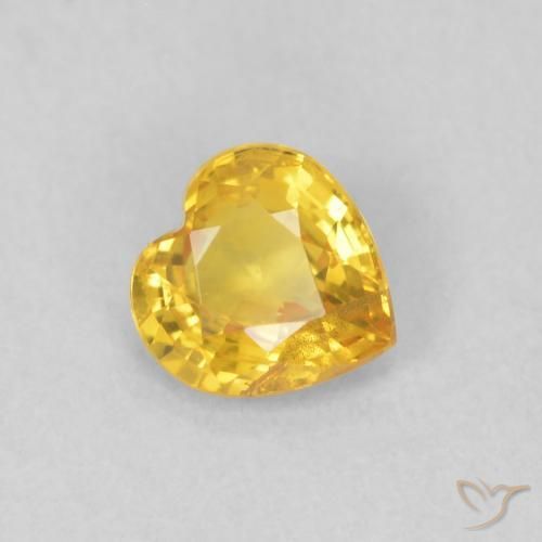 Safira Dourado Natural 0.41ct, Coração, VS
