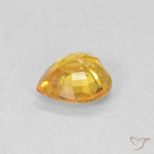 Safira Dourado Natural 0.41ct, Coração, VS