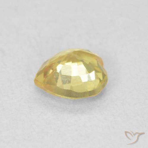 Safira Amarelo Toscana Natural 0.45ct, Coração, VVS-VS