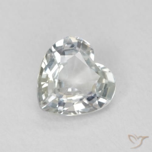 0.79ct Natural Amarelo Pálido Verde Safira, Coração, VVS
