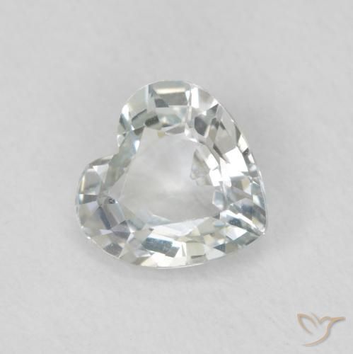 Safira Amarelo Pálido Verde Natural 0.79ct, Coração, VVS
