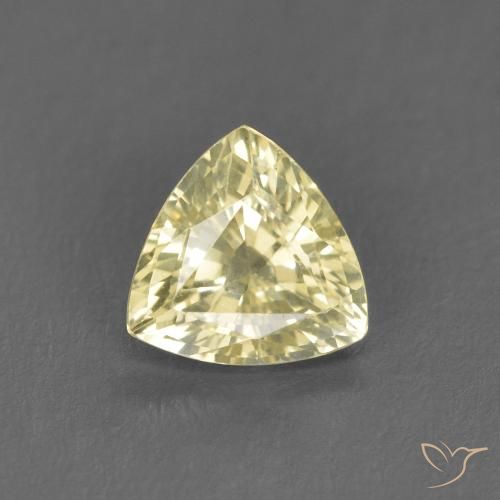 0.66ct Natural Amarelo Claro Laguna Safira, Trilhão, VVS-VS