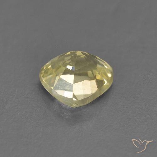 Safira Amarelo Claro Laguna Natural 0.66ct, Trilhão, VVS-VS