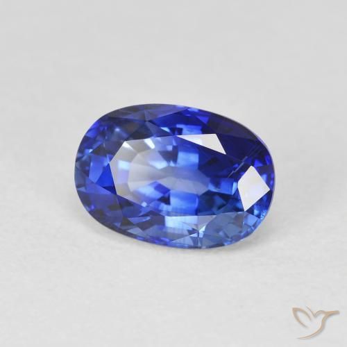Safira azul real Natural 2.20ct, oval, VS