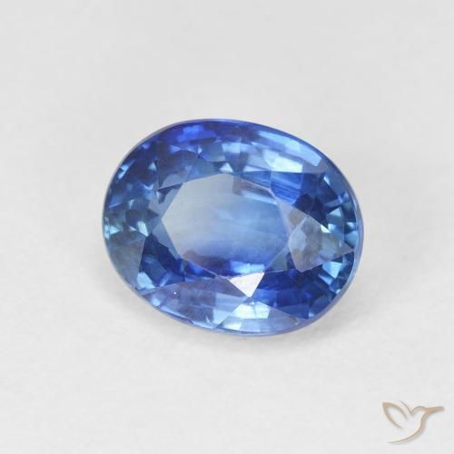 Safira centáurea azul Natural 3.51ct, oval, VVS-VS