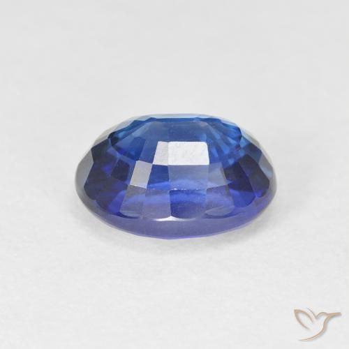 Safira centáurea azul Natural 3.51ct, oval, VVS-VS