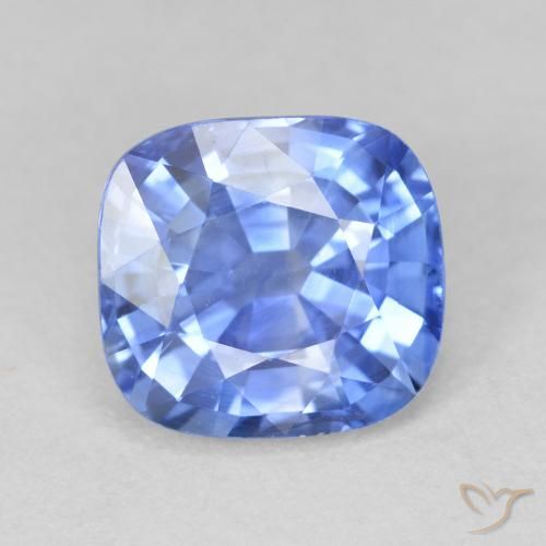 2.74ct Natural Pastel Azul Safira, Almofada, VVS-VS