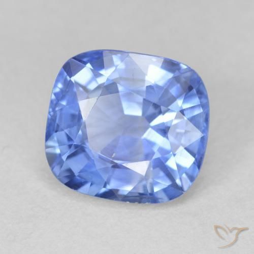 Safira Pastel Azul Natural 2.74ct, Almofada, VVS-VS