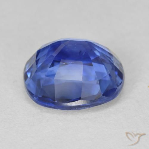 Safira Azul escuro médio Natural 3.23ct, Almofada, VVS-VS