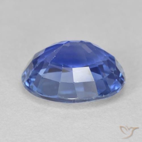 Safira Azul marinho médio Natural 4.05ct, oval, VVS-VS