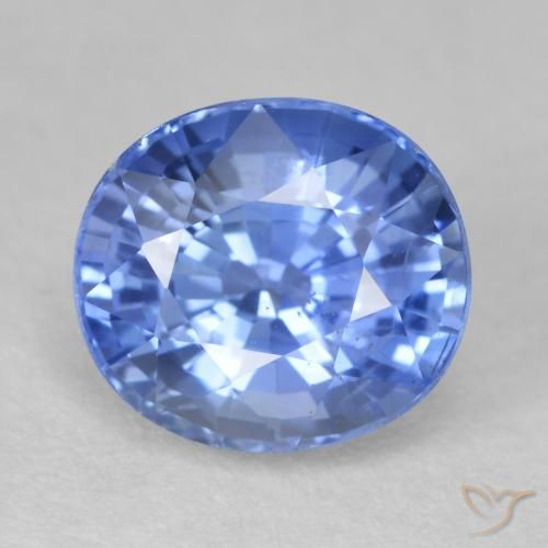 2.95ct Natural Azul marinho médio Safira, oval, VS