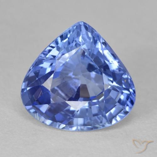 4.73ct Natural Azul escuro médio Safira, Formato de pêra, VVS