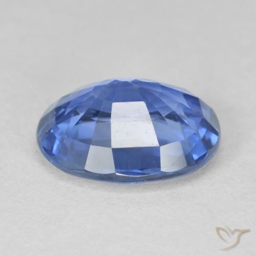 Safira Azul escuro médio Natural 4.25ct, oval, VVS-VS