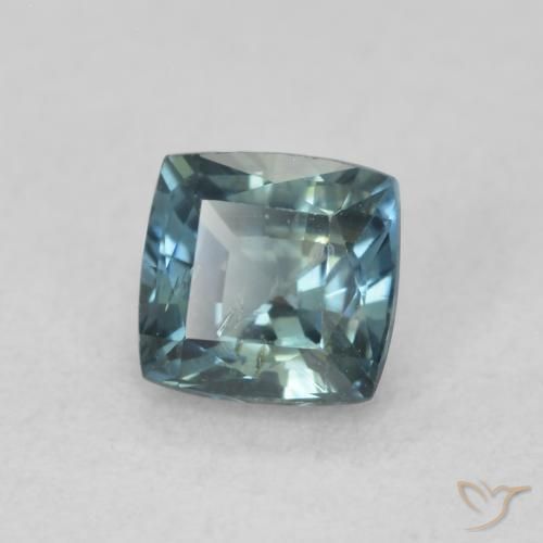 Safira Cerceta Natural 0.64ct, Almofada, VS