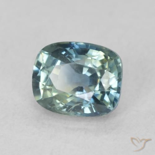 Safira Cerceta Natural 0.80ct, Almofada, VS