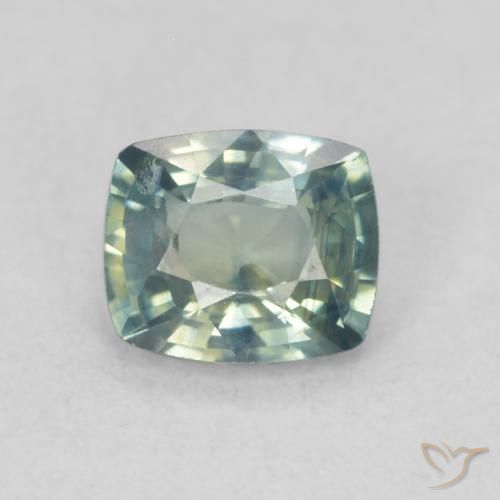 0.67ct Natural Verde médio Safira, Almofada, VS