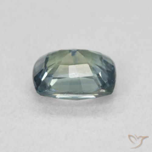 Safira Verde médio Natural 0.67ct, Almofada, VS