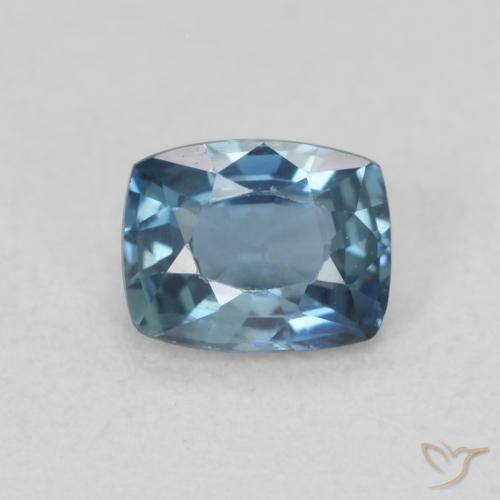 Safira azul natural 0,52ct, almofada cortada, VS