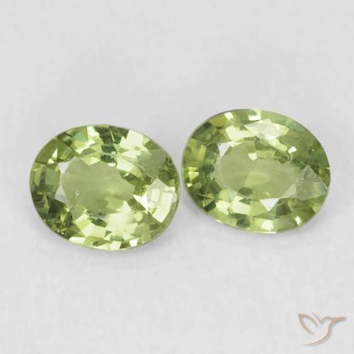 Pedras preciosas de Safira Verde Floresta Claro natural de 0.87 ct, oval, VVS-VS