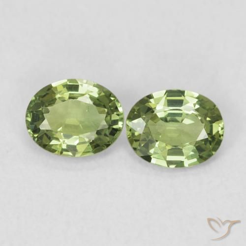 0.70ctw Natural verde quente Safira, oval, VVS-VS