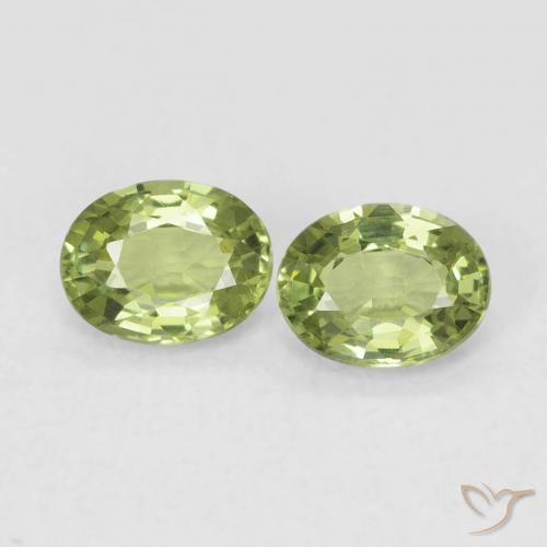 0.71ctw Natural Verde Floresta Claro Safira, oval, VVS-VS
